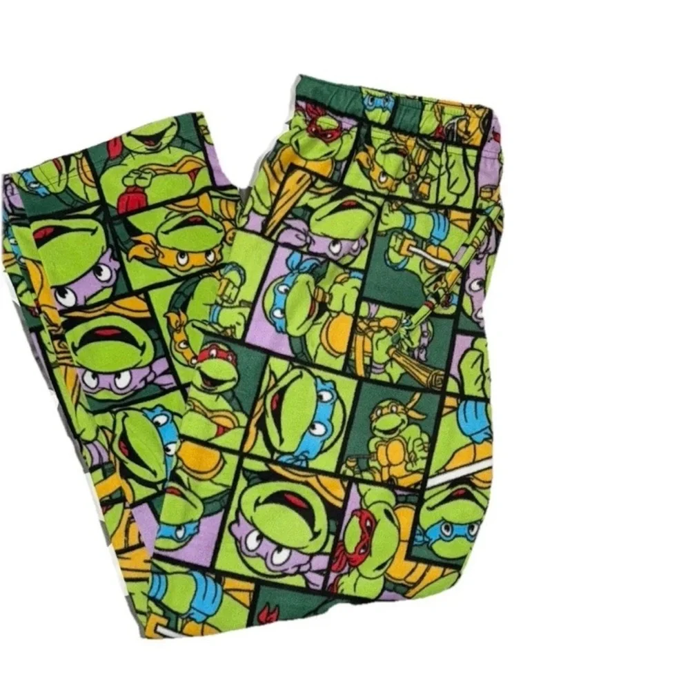 Nickelodeon Viacom Green & Yellow TMNT Cotton Pajama Pants Men XL NEW